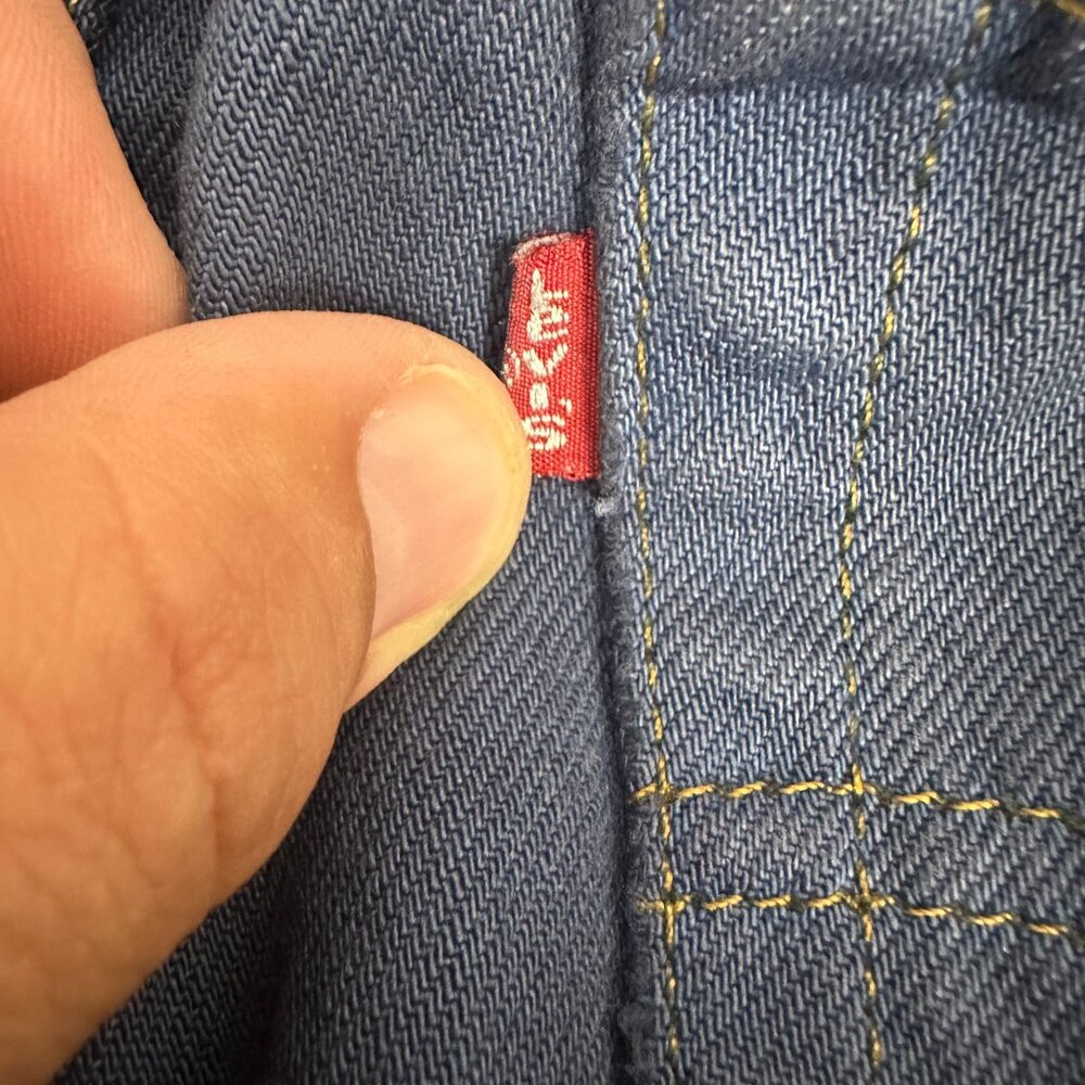 Levis 505 Mens Original Fit Jeans 34x32 100% Cotton Mid-Rise Blue - Picture 6 of 7